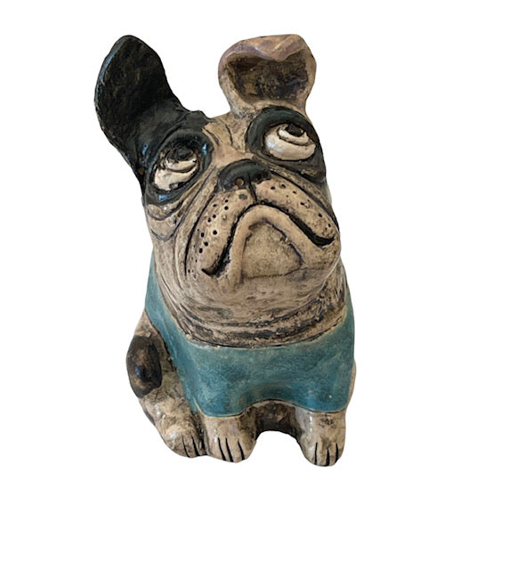 Bulldog in blue by Sephia